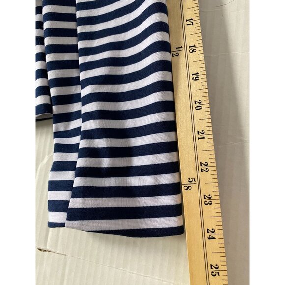 George Navy & White Striped Blazer Jacket Size 8 Nautical Office Core Academia - Picture 9 of 11